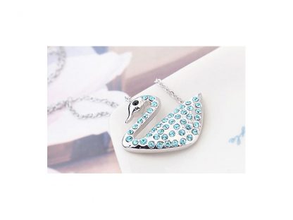 Ogrlica Labod s kristali Swarovski® ocean moder - Image 2