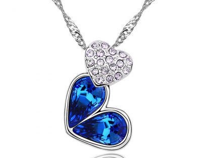 Ogrlica Ljubezen s kristali Swarovski® modra