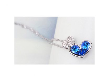 Ogrlica Ljubezen s kristali Swarovski® modra - Image 2