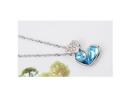 Ogrlica Ljubezen s kristali Swarovski® ocean modra - Image 2
