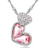Ogrlica Ljubezen s kristali Swarovski® roza