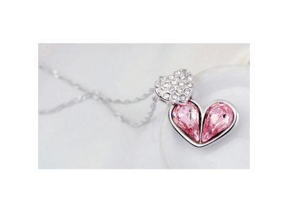 Ogrlica Ljubezen s kristali Swarovski® roza - Image 2
