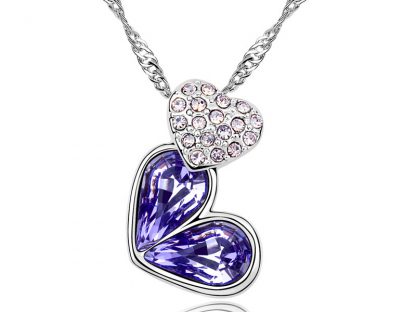 Ogrlica Ljubezen s kristali Swarovski® vijola