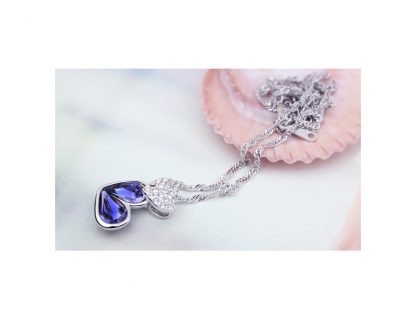Ogrlica Ljubezen s kristali Swarovski® vijola - Image 2