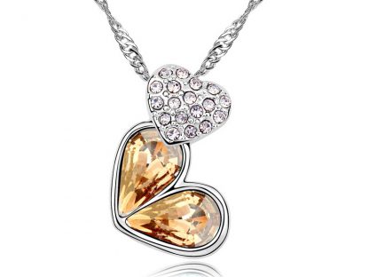 Ogrlica Ljubezen s kristali Swarovski® zlata