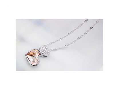 Ogrlica Ljubezen s kristali Swarovski® zlata - Image 2