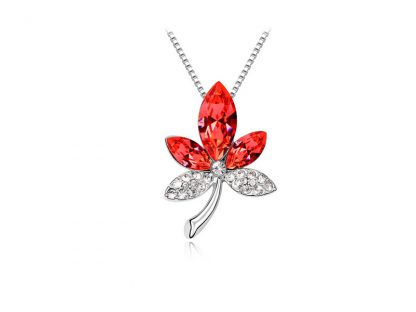 Ogrlica s kristali Swarovski® Lucky rdeča