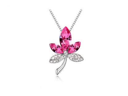Ogrlica s kristali Swarovski® Lucky roza