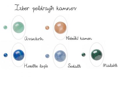 Ogrlica s poldragimi kamni in motivom matere z otrokom zlata - Image 2