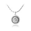 Ogrlica s kristali Swarovski® Medaljon bel
