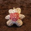 Ogrlica s kristali Swarovski® Medvedek rdeč - Image 2