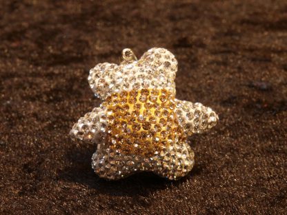Ogrlica s kristali Swarovski® Medvedek rumen - Image 2