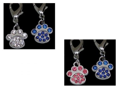 Obesek Šapa1 s kristali Swarovski®