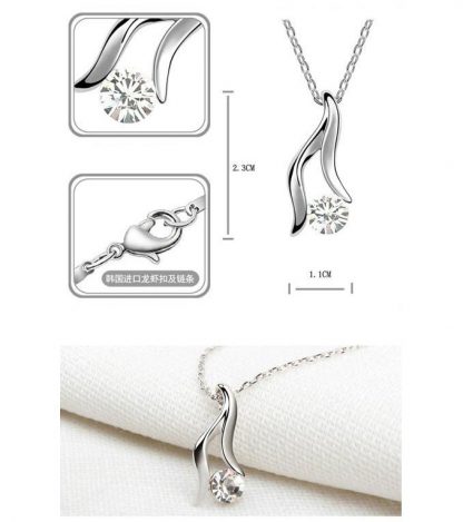 Ogrlica s kristali Swarovski® Vila bela - Image 3