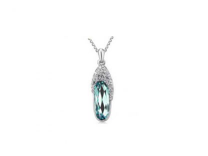 Ogrlica s kristali Swarovski® Pariz ocean moder