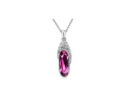 Ogrlica s kristali Swarovski® Pariz roza