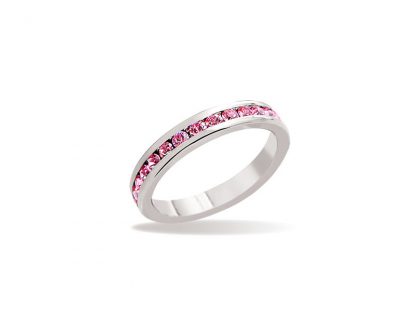 Prstan s kristali Swarovski® Eleganca roza