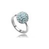 Prstan s kristali Swarovski® Gobica ocean moder