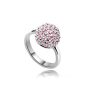 Prstan s kristali Swarovski® Gobica roza
