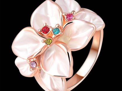 Prstan Rajska roža s kristali Swarovski®