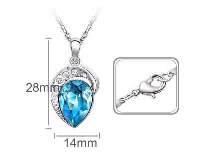 Tridelni set nakita Angelske oči s kristali Swarovski® roza - Image 2