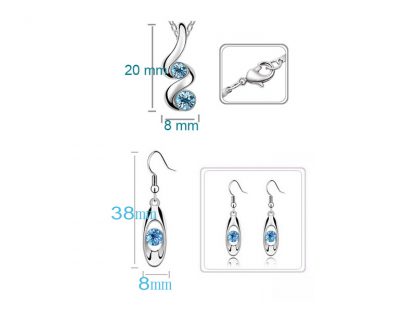 Set nakita Cathy s kristali Swarovski® bel - Image 2