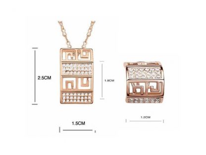 Set nakita Grška eleganca s kristali Swarovski® srebrn bel - Image 2