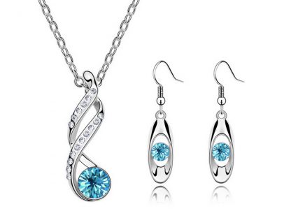 Set nakita Hazel s kristali Swarovski® ocean moder