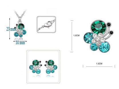 Set nakita Metulj s kristali Swarovski® bel - Image 2