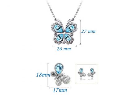 Set nakita Nebeški metulj s kristali Swarovski® bel - Image 2