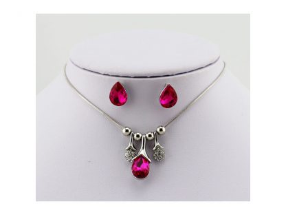 Set nakita Nebeške solze s kristali Swarovski® roza - Image 2