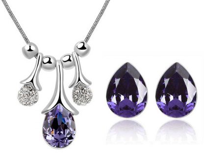 Set nakita Nebeške solze s kristali Swarovski® vijola