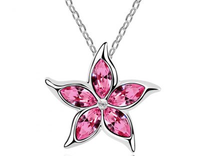 Set nakita Velika zvezda s kristali Swarovski® roza