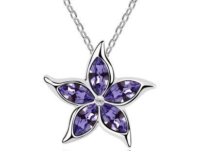 Set nakita Velika zvezda s kristali Swarovski® vijola