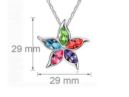 Set nakita Velika zvezda s kristali Swarovski® ocean moder - Image 2