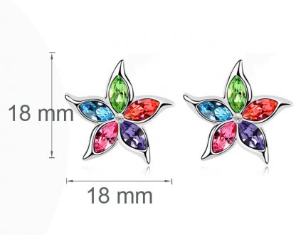 Set nakita Velika zvezda s kristali Swarovski® ocean moder - Image 3