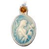 Ogrlica s kristali Swarovski® in motivom angelčka z golobico - Image 5