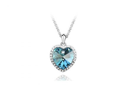 Ogrlica Titanik s kristali Swarovski® ocean modra