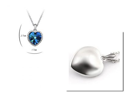 Ogrlica Titanik s kristali Swarovski® ocean modra - Image 2