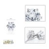 Uhani s kristali Swarovski® srebrni beli 6mm - Image 2