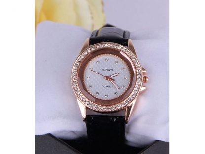 Ročna ura Eleganca s kristali Swarovski® kristali črna