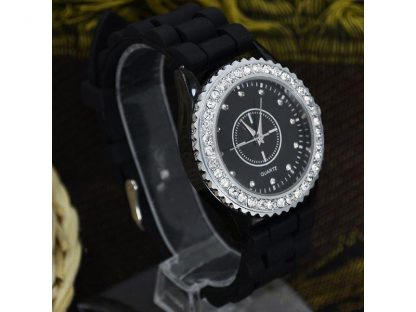 Ročna ura Geneva Kristal s kristali Swarovski® črna