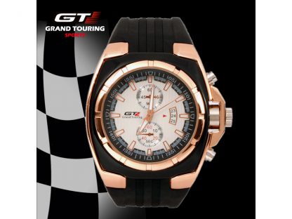 Ročna športna ura GT Eleganca rosegold bela