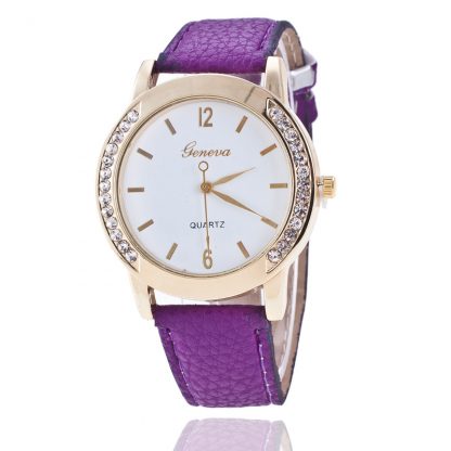 Ročna ura  Dvojni kristal s kristali Swarovski®  vijolična