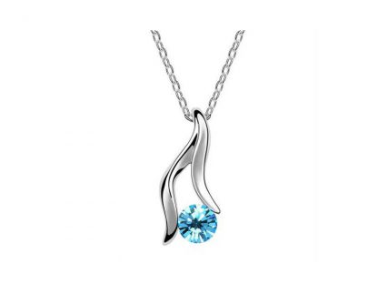 Ogrlica s kristali Swarovski® Vila ocean modra