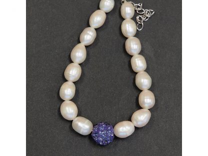 2-delni set nakita Susanne s kristali Swarovski® in biseri moder