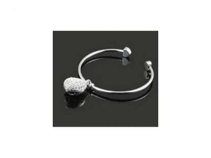 Zapestnica Eleganten Srček s kristali Swarovski® srebrna