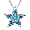 Ogrlica Velika Zvezda s kristali Swarovski® ocean modra