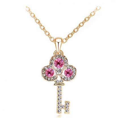 Ogrlica Ključ do srca s kristali Swarovski®