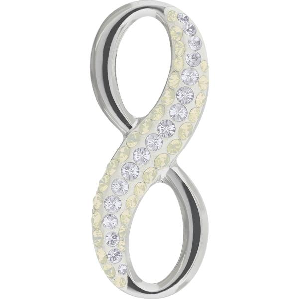 Ogrlica Infinity Pave bela s Swarovski® kristali